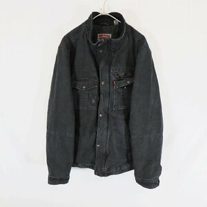 SALE///// Levi's リーバイス 中綿ジャケット ワークウェア デニム生地 ブラック ( メンズ XL ) N4580