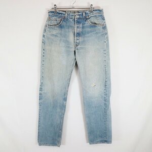 SALE///// 90s USA製 Levi's リ―バイス 501 デニムパンツ アメカジ クラシック ボタンフライ ブルー ( メンズ 34×34 ) Ｎ4944