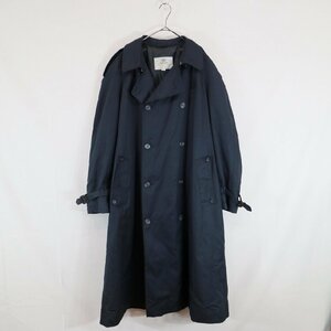 SALE///// Aquascutum ステンカラーコート フォーマル スーツ ビジネス 通勤 ロング丈 ネイビー ( メンズ 44 ) N4678