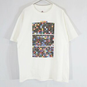 SALE///// FRUIT OF THE LOOM 半袖 プリントTシャツ アニマル イラスト 漢字 ホワイト ( メンズ L ) N4773