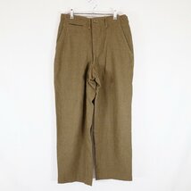 SALE///// 40s 米軍 実物 US.ARMY ウール オフィス パンツ ガスフラップ WW2 カーキ ( メンズ 32 ) N4940_画像1