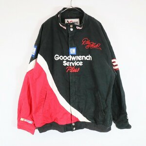 SALE///// CHASE AUTHENTICS Goodwrench Service コットン レーシング ジャケット レース NASCAR ブラック ( メンズ XL ) N4833