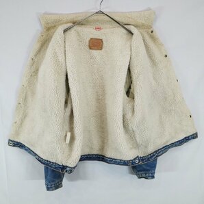 SALE///// 80年代 LEVI’S リーバイス デニムジャケット ストリート系 アメカジ 裏地ボア インディゴブルー ( メンズ XL ) M7349の画像7