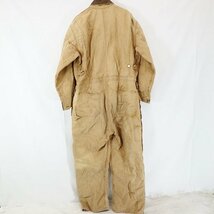 SALE///// 70s USA製 Carhartt カーハート オールインワン ワークウェア ダック生地 作業着 日曜大工 キャメル ( メンズ 48R ) M9531_画像2