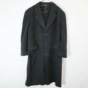 SALE///// USA製 Christian Dior クリスチャンディオール ウール チェスターコート 防寒 ブラック ( メンズ XLサイズ相当 ) M9238