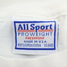 SALE///// 90s USA製 All Sport 半袖 企業Tシャツ VISA ワンポイントロゴ シンプル ホワイト ( メンズ XL ) M9747_画像7
