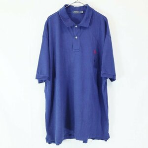 SALE///// 新品タグ付き Polo Ralph Lauren ラルフローレン S/S ポロシャツ ワンポイントロゴ サマー ブルー ( メンズ 2XB ) M9457