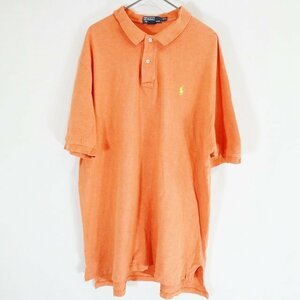 SALE///// Polo by Ralph Lauren ラルフローレン S/S ポロシャツ ワンポイントロゴ サマー オレンジ ( メンズ XXL ) M9454