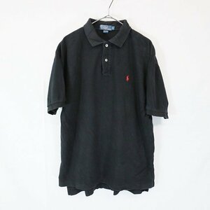 SALE///// Polo by Ralph Lauren ラルフローレン 半袖 ポロシャツ ワンポイントロゴ サマー ブラック ( メンズ XL ) M9474