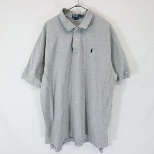 SALE///// Polo by Ralph Lauren ラルフローレン 半袖 ポロシャツ ワンポイントロゴ サマー グレー ( メンズ XXL ) M9473