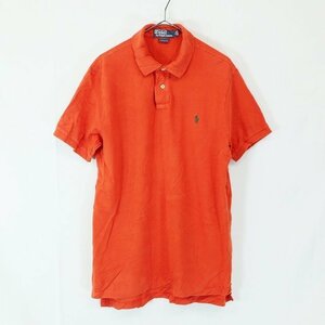 SALE///// Polo by Ralph Lauren ラルフローレン S/S ポロシャツ ワンポイントロゴ サマー オレンジ ( メンズ L ) M9459