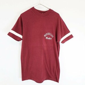 SALE///// 80s USA製 Champion チャンピオン 半袖 プリントＴシャツ トリコタグ アメカジ ビンテージ ワイン ( メンズ L ) M9774