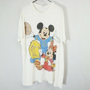 SALE///// 90s Disney ディズニー 半袖 プリントTシャツ ミッキー ミニー S/S OLD ホワイト ( メンズ ONE SIZE(XL相当） ) M9761