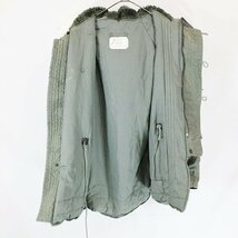 SALE///// 80s 米軍 実物 U.S.ARMY USAF N-3B フライトジャケット ミリタリー グリーン系 ( メンズ M ) 中古 古着 5/ m9215_画像9