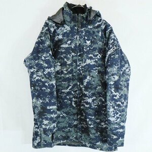 SALE///// 00s 米軍 実物 U.S.NAVY GORE-TEXパーカー ECWCS ミリタリー 迷彩柄 ( メンズ SMALL/LONG ) 中古 古着 4/ m9187