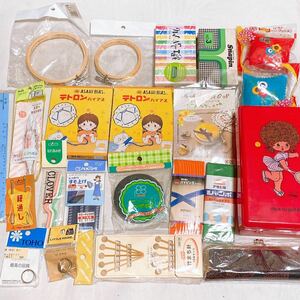 【未使用品】ハンドメイド 手芸用品 材料 刺繍枠 針山 バイアステープ 紐通し 指カン 竹まち針 他 まとめ Y-864