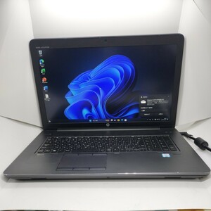 管理:L6-1567/ジャンク扱い/HP ZBook 17 G3/i5-6440HQ/256GB+1TB/17インチFHD/4GB/MS Office/Win11