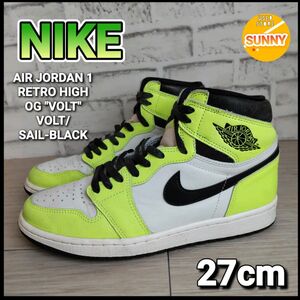 NIKE AIR JORDAN 1 RETRO HIGH OG "VOLT" VOLT/SAIL-BLACK