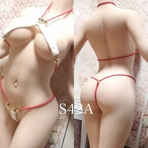 ☆S42A★光沢★エナメル★White★コスチューム★1/6スケール 超柔軟性シームレス★ファイセン☆nagika