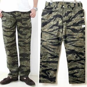 SASSAFRAS ササフラス FALL LEAF PANTS フォールリーフ パンツ M タイガーカモ 迷彩 CAMO ワークパンツ