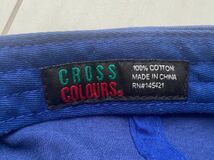 送料無料 CROSS COLOURS クロスカラーズ YA DIG POST HIP HOP NATION 1990 刺繍 CAP キャップ 帽子 blue ブルー 青 TLC SPIKE LEE wu 90s_画像8