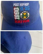 送料無料 CROSS COLOURS クロスカラーズ YA DIG POST HIP HOP NATION 1990 刺繍 CAP キャップ 帽子 blue ブルー 青 TLC SPIKE LEE wu 90s_画像10