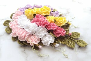 Art Auction اليدوية الدانتيل الحلو البازلاء Scrunchie, اكسسوارات السيدات, الشعر التبعي, ربطة شعر, ربطة عنق