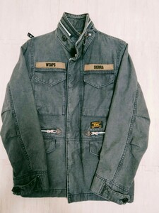 ダブルタップス12aw　M65ジャケット　ブラック　サイズ1　美品。