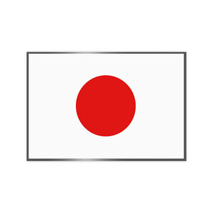 国旗◆メール100円◆ 日本 中 銀枠 PP素材,耐水 東洋マーク ステッカー 362
