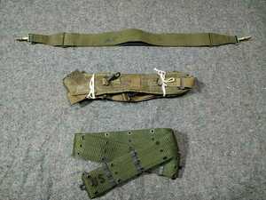 nam war! the US armed forces M1967H type suspenders & piste ru belt & all-purpose strap the truth thing unused! box .. new goods!DSA-68 nylon equipment south Vietnam discharge goods 