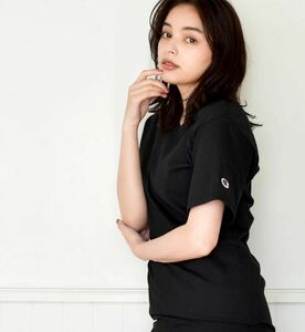 Champion チャンピオン 男女兼用 定番Tシャツ 半袖 レディース メンズ オーバーサイズ Ｌサイズ 黒 ブラック