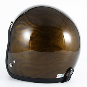 72JAM ジェットヘルメット&シールドセット GHOST FLAME - ゴールド フリーサイズ:57-60cm未満 +開閉式シールド APS-01 JG-15の画像5