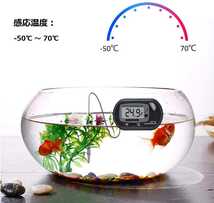 送料無料 3個セット デジタル水温計 温度計 吸盤付 水槽 金魚鉢 爬虫類 ブラック 黒 E98_画像3