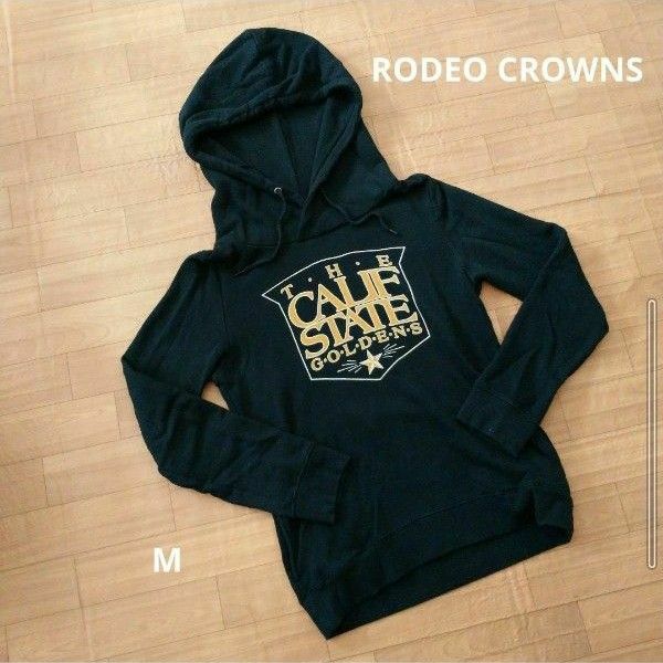 RODEO CROWNS　ロデオクラウンズ　パーカー　М　黒　ブラック　 スウェット