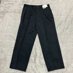 2C【新品　未使用】UNIQLO ユニクロ イージーケアツータックチノ 79 紺 ネイビー 裾上げ済み パンツ スラックス 格安