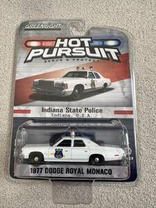 GREENLIGHT HOT PURSUIT 1977 DODGE ROYAL MONACO INDIANA STATE POLICE Indiana U.S.A. グリーンライト ダッジ ロイヤルモナコ ポリス