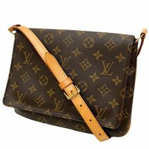 【イチオク】 ルイ ヴィトン LOUIS VUITTON モノグラム ミュゼットタンゴ ショルダーバッグ 肩掛け 斜め掛け 鞄 ブラウン 系 M51257 美品_画像1