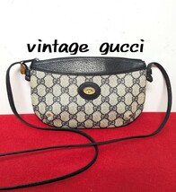 良品 極希少！Gucci ショルダーバッグ ミニポシェット オールドグッチ レア_画像1