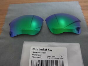 処分価格！★ オークリー フラックジャケット XLJ用 カスタム偏光レンズ GREEN Color新品 Flak Jacket XLJ 