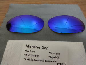 1,000円引き！POLARIZED刻印入り Monster Dog モンスタードッグ用 カスタム偏光 ハイグレードレンズ ICE BLUE Color Polarized 新品 