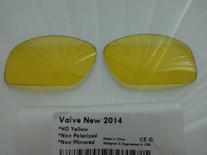 HD刻印入り★オークリー バルブ　VALVE NEW 2014 OO9236用 カスタム レンズ HD yellow 新品 