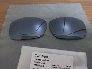 処分価格！★オークリー ツーフェイス 用 カスタム偏光レンズ BLACK IRIDIUM Color Polarized 新品　Oakley TWO FACE Sunglasses　TWOFACE