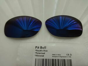 POLARIZED刻印入り！処分価格！★ オークリー PIT BULL ピットブル用 カスタム偏光 ハイグレードレンズ pacific Blue Color 新品 PITBULL 