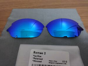 処分価格！！★オークリー ロメオ2用 カスタム偏光レンズ ICE BLUE Color Polarized 新品 OAKLEY ROMEO2