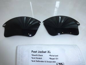 超処分価格！POLARIZED刻印入り★ ファストジャケットXL用 カスタム偏光ハイグレードレンズ BLACK Color Polarized 新品 Fast Jacket XL