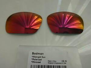 処分価格！★オークリー バッドマン用 カスタム偏光レンズ MIDNIGHT SUN Color Polarized 新品 OAKLEY BADMAN