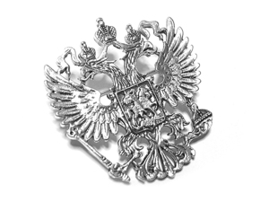 laperu pin * brooch . head. .. chapter emblem antique * silver pin-1201