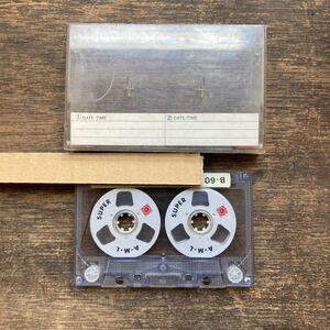 SUPER AML オープンリール風 リール部分金属 昭和レトロ ビンテージ 記録媒体 使用済み 未検品 カセットテープ コレクション