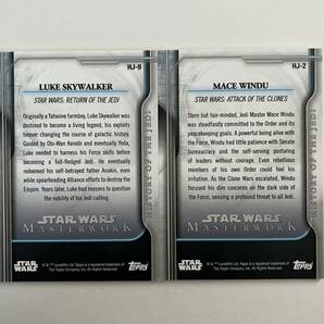 topps star wars masterwork history of the Jedi ルーク、メイス2枚セットの画像2