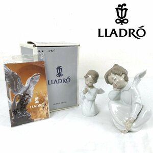 1202 LLADRO リヤドロ No.4538 可愛いお祈り / No.4961 天使の考えごと(なんとかなるよ) フィギュリン 置物 天使 陶器 人形 スペイン